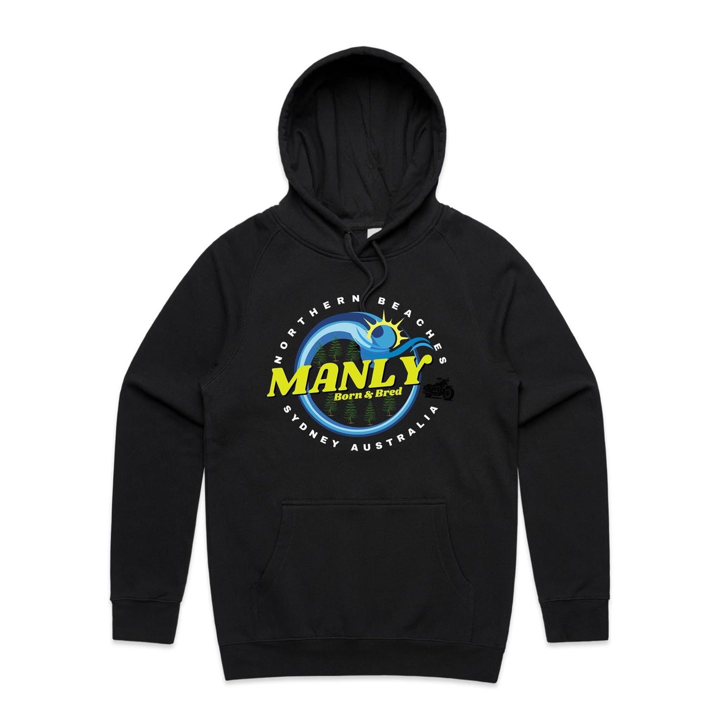 Lost Manly custom logo The Manly Barry Born & Bred edition AS Colour - Supply Hood - Lost Manly Shop