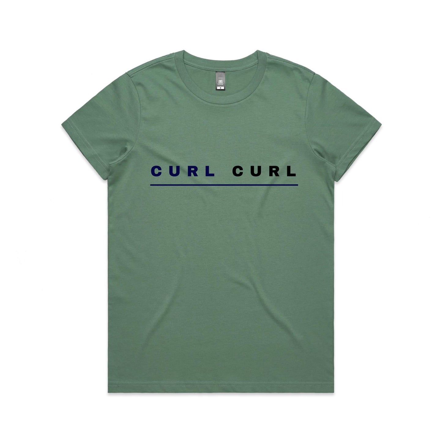 Lost Manly custom logo Curl Curl edition AS Colour Women's Maple Tee - Lost Manly Shop