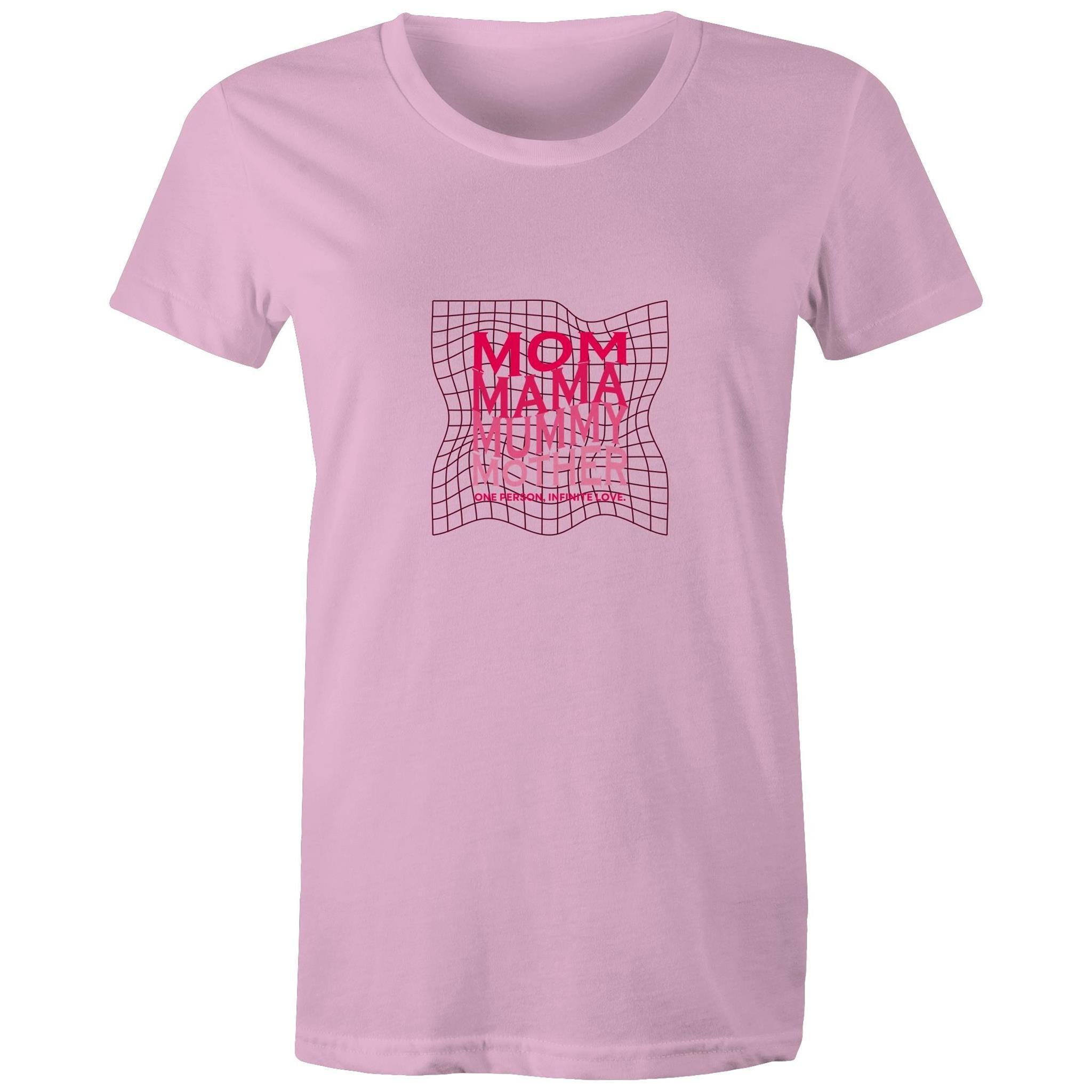 Women's Maple Tee Mom Mama Mother Print 