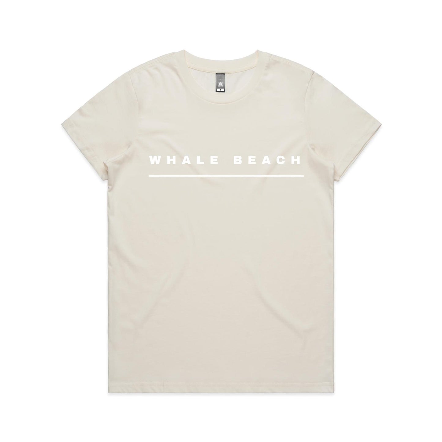 Lost Manly custom logo Whale Beach edition AS Colour Women's Maple Tee - Lost Manly Shop