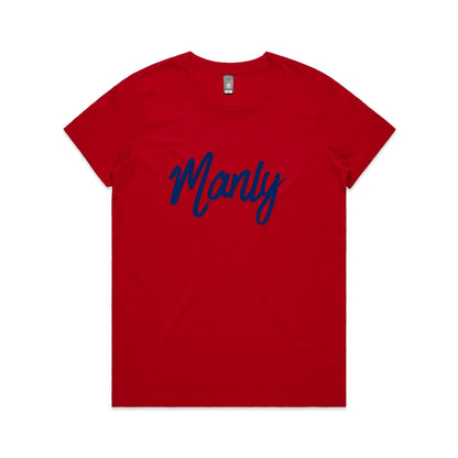 Lost Manly Custom Logo Manly Edition AS Colour Women's Maple Tee - Lost Manly Shop