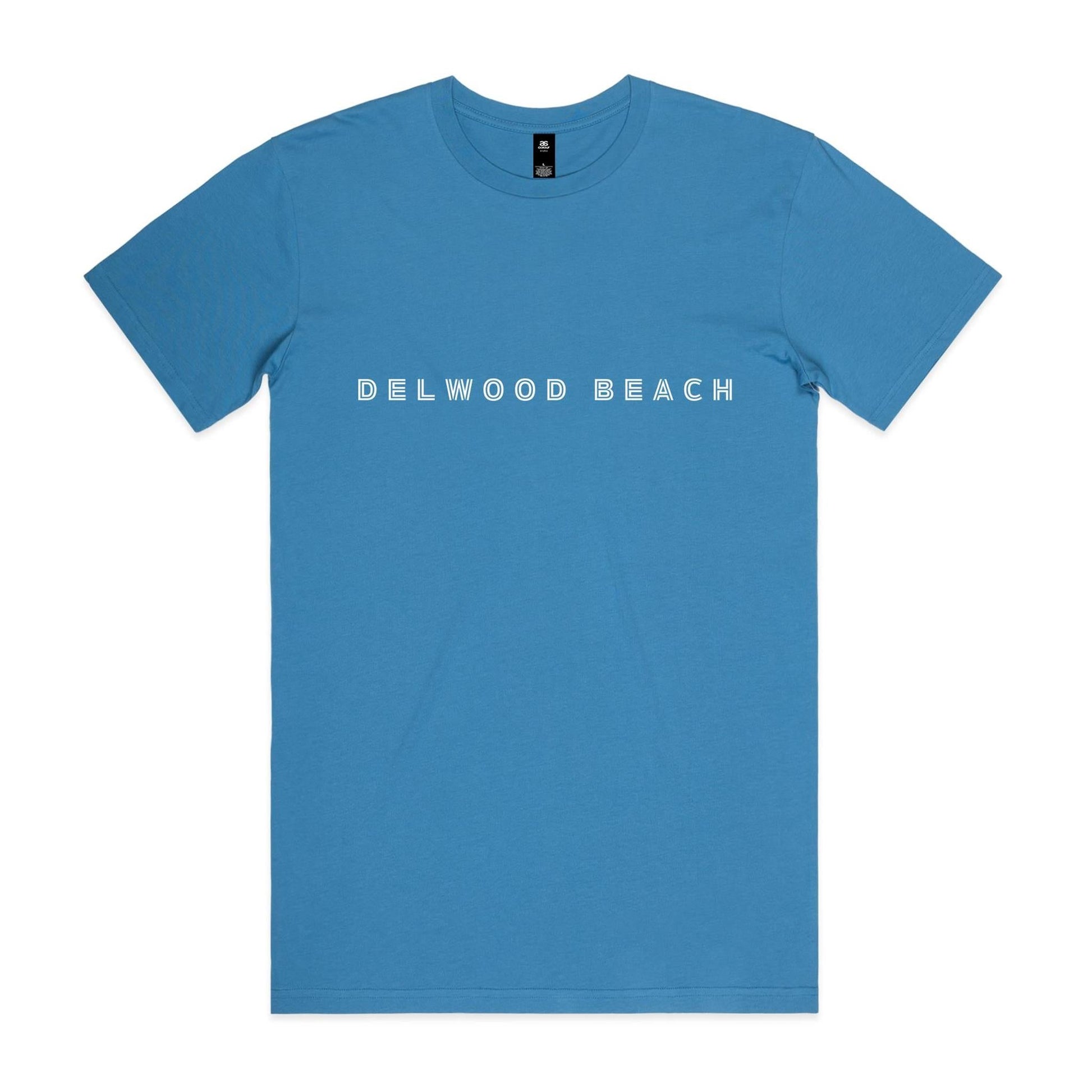 Delwood Beach custom logo Printed on AS Colour Staple Tee 