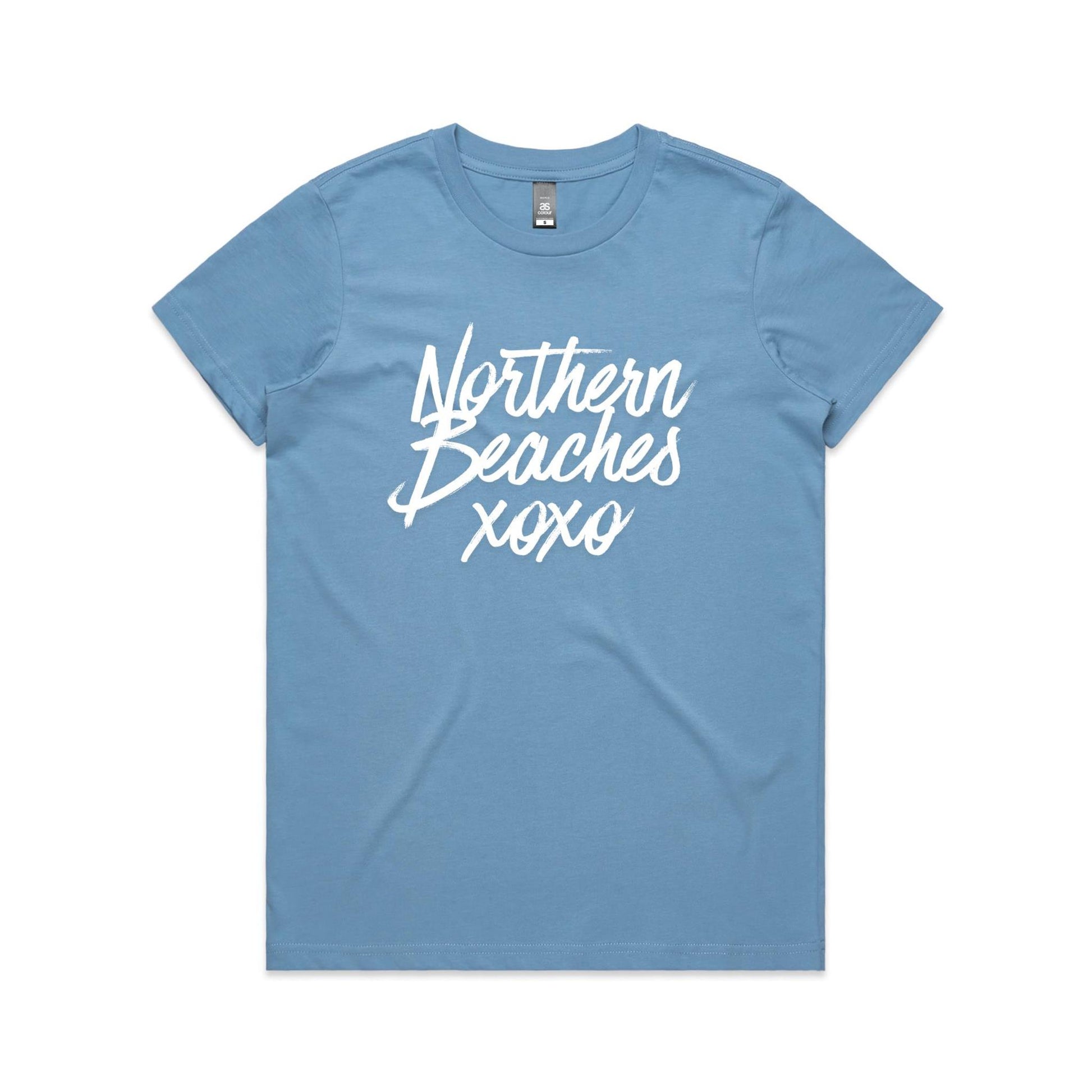 Lost Manly custom logo Northern Beaches xoxo edition AS Colour Women's Maple Tee - Lost Manly Shop