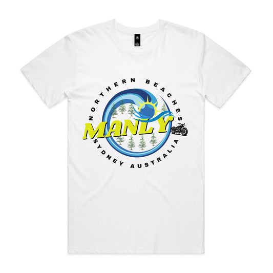 Lost Manly custom logo edition - The Barry AS Colour Staple Tee - Lost Manly Shop