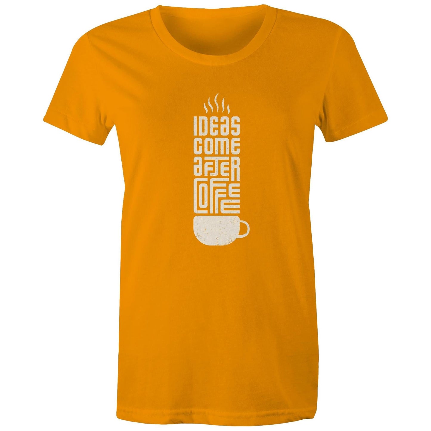Women's Maple Tee Coffee Print 