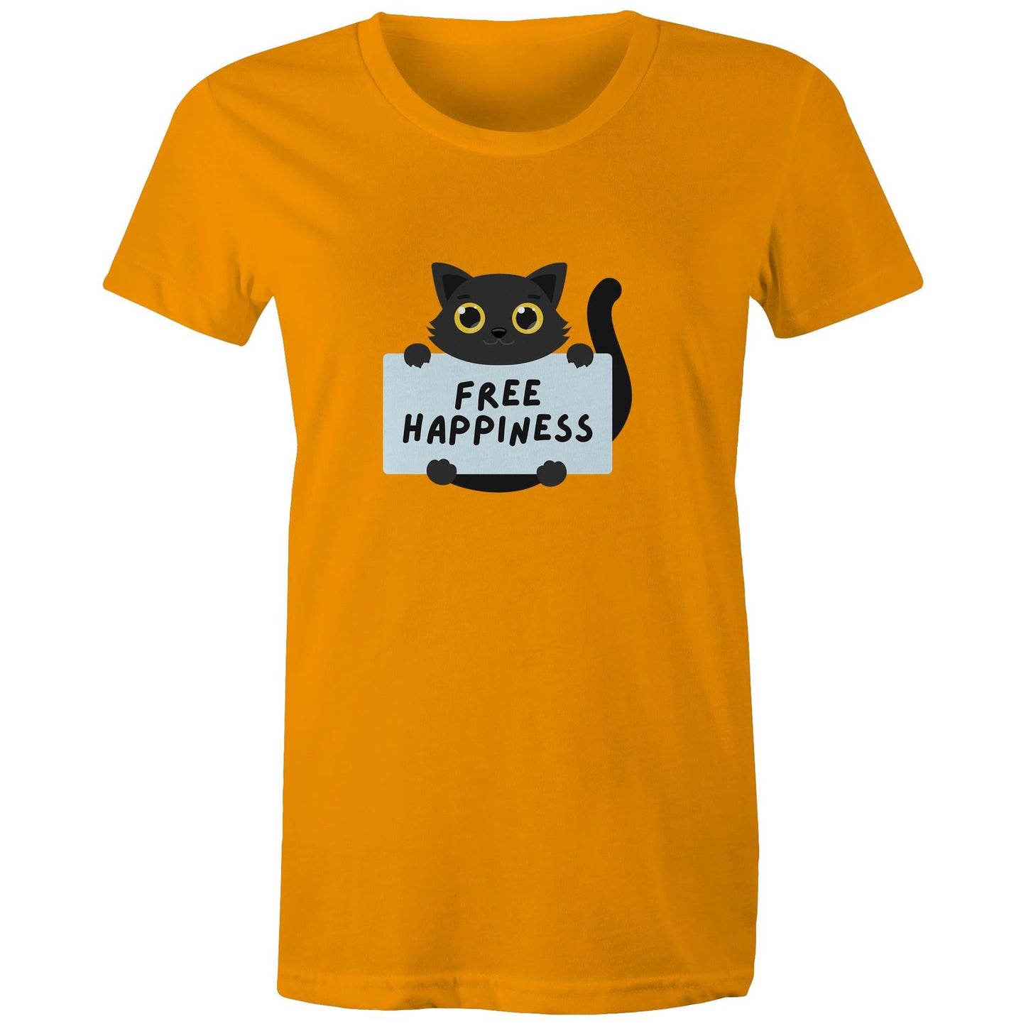 Women's Maple Tee Free Happiness Print 