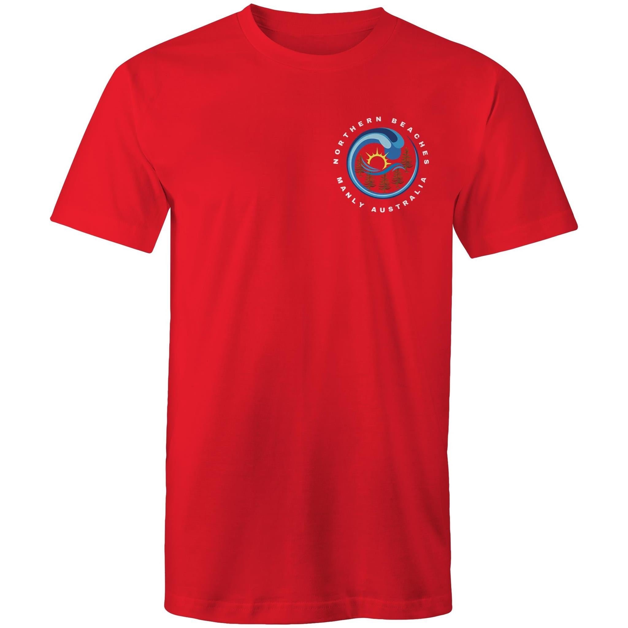Northern Beaches Manly Australia front and back logo on AS Colour Staple Cotton Adult T-Shirt Ogo Merch
