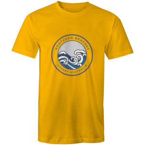 Northern Beaches East Coast Australia logo on Adult Quality Cotton T-Shirt Ogo Merch