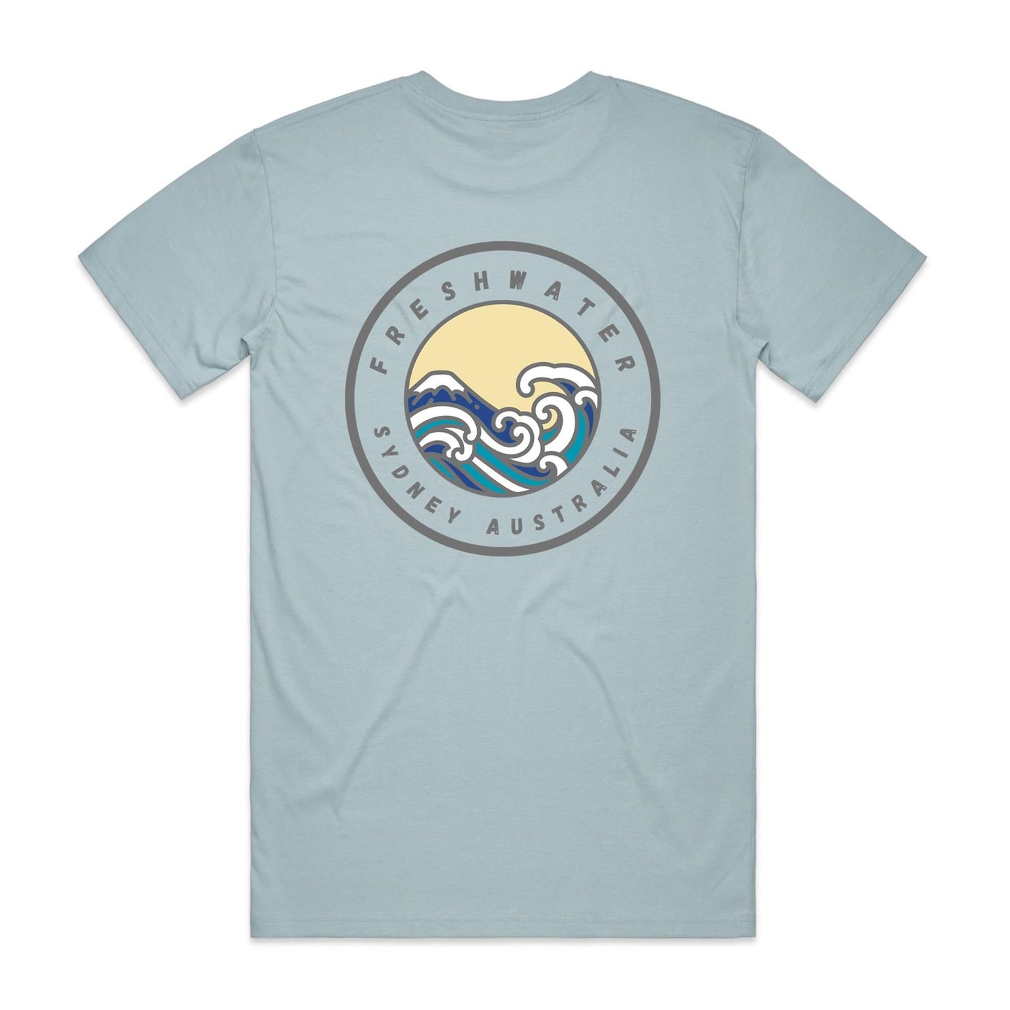 Freshwater Sydney Australia custom double logo collection Comfy Cotton Tee - Lost Manly Shop