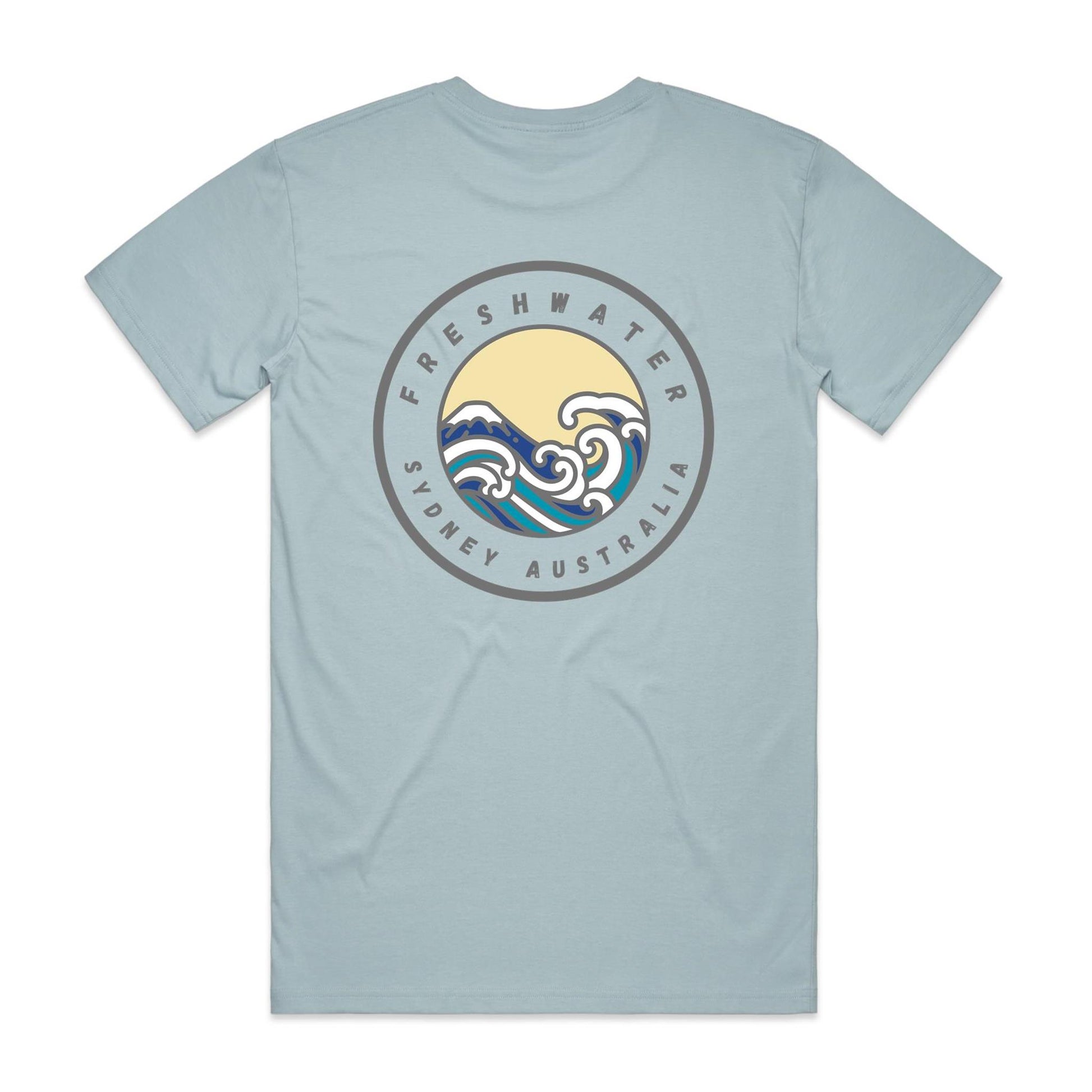 Freshwater Sydney Australia custom double logo collection Comfy Cotton Tee - Lost Manly Shop