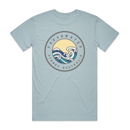 Freshwater Sydney Australia custom double logo collection Comfy Cotton Tee - Lost Manly Shop