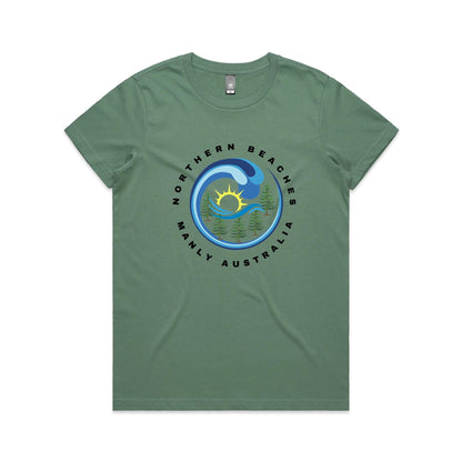 Lost Manly custom logo Manly AS Colour Women's Maple Tee - Lost Manly Shop