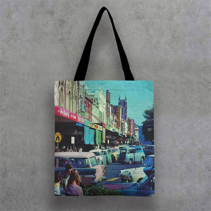Canvas Tote Bag Black Strap 