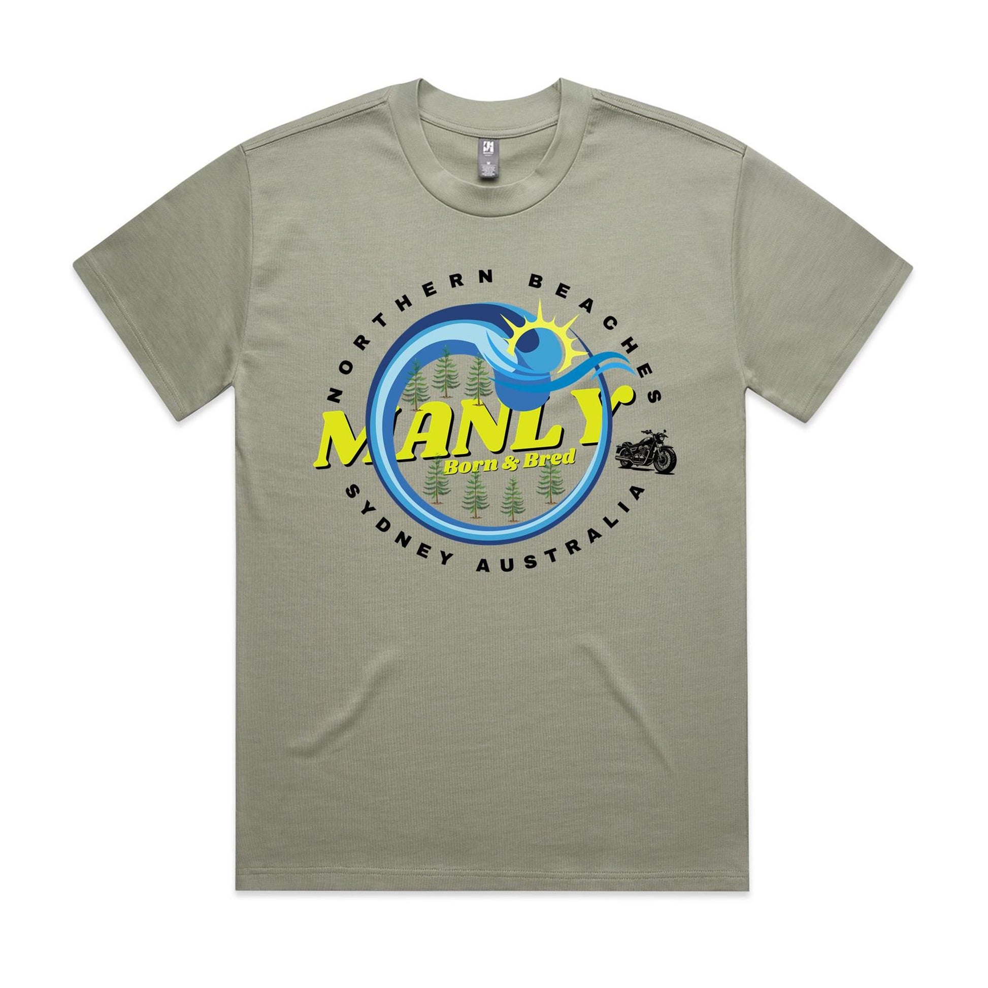 Lost Manly custom logo The Manly Barry Born & Bred edition - AS Colour Heavy Tee - Lost Manly Shop