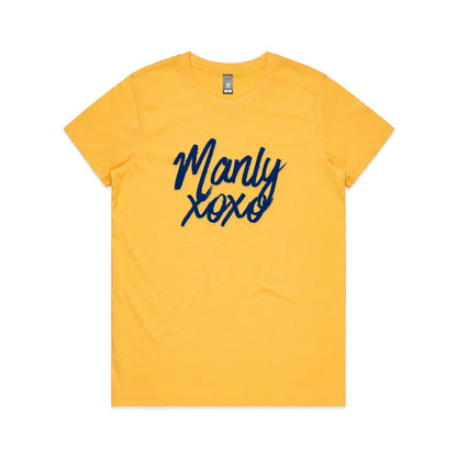 Lost Manly Custom Logo Manly xoxo Edition AS Colour Women's Maple Tee - Lost Manly Shop