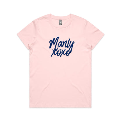 Lost Manly Manly xoxo Custom Logo Manly xoxo Edition AS Colour Women's Maple Tee