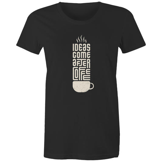Women's Maple Tee Coffee Print 