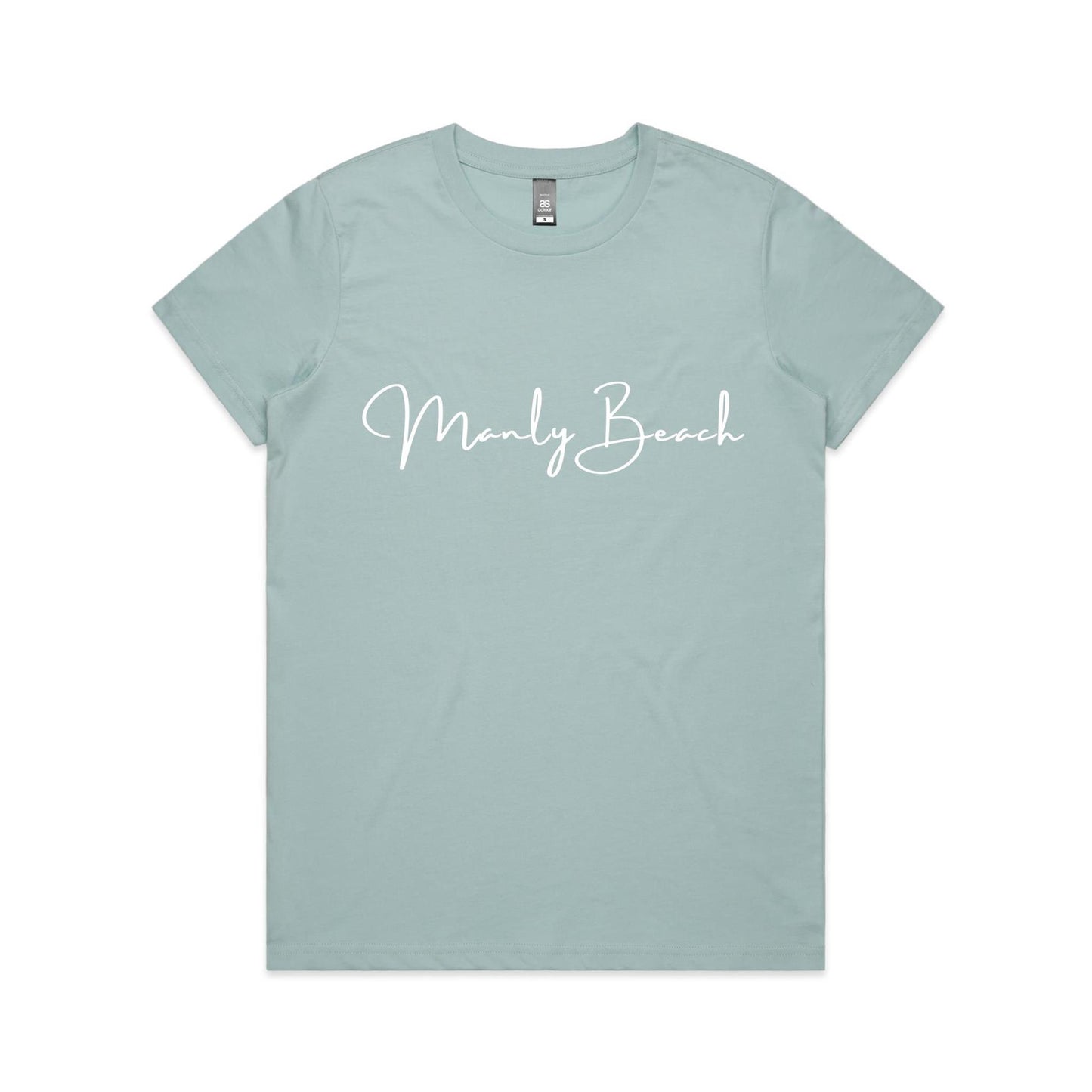 Lost Manly custom logo Manly Beach edition AS Colour Women's Maple Tee - Lost Manly Shop