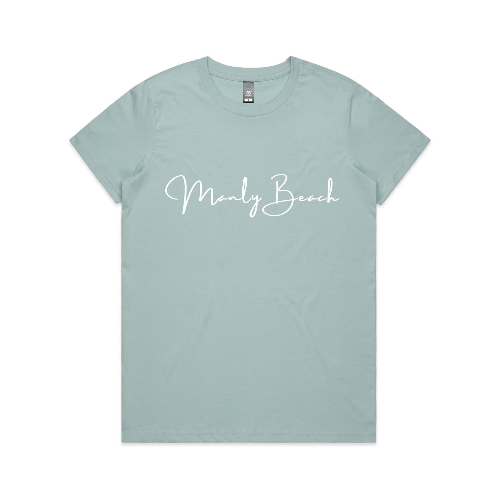 Lost Manly custom logo Manly Beach edition AS Colour Women's Maple Tee - Lost Manly Shop