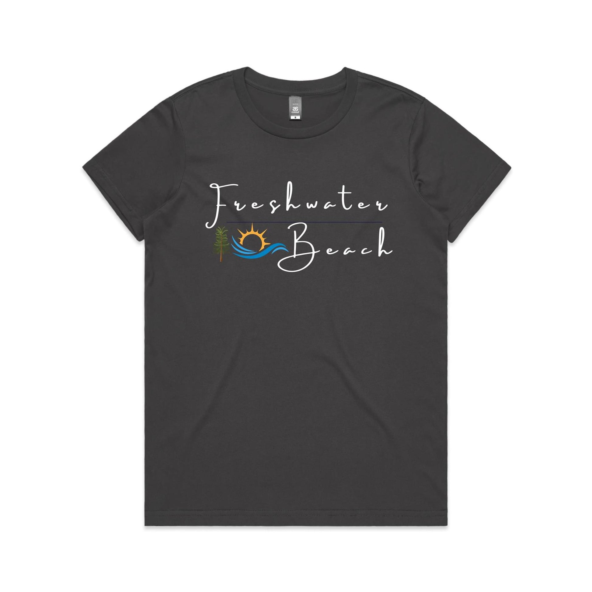Lost Manly custom logo Manly Beach edition AS Colour Women's Maple Tee - Lost Manly Shop
