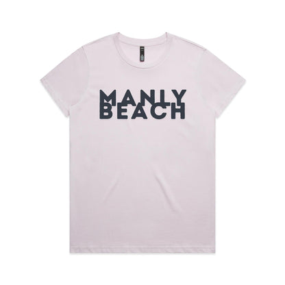 Lost Manly Custom Logo Manly Beach Edition AS Colour Women's Maple Tee. - Lost Manly Shop