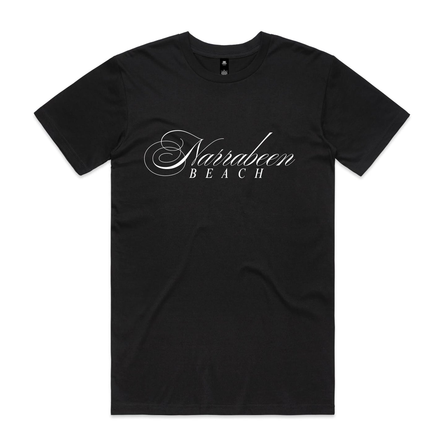 AS Colour Staple Tee Narrabeen Beach custom logo white font 