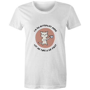 Maple Tee Need Coffee Logo Print 