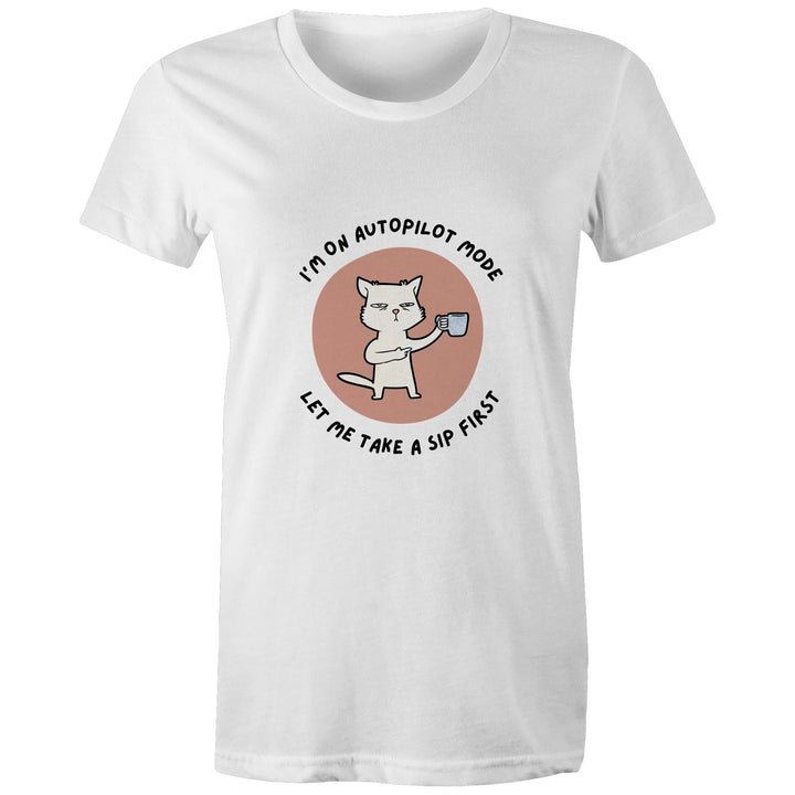 Maple Tee Need Coffee Logo Print 