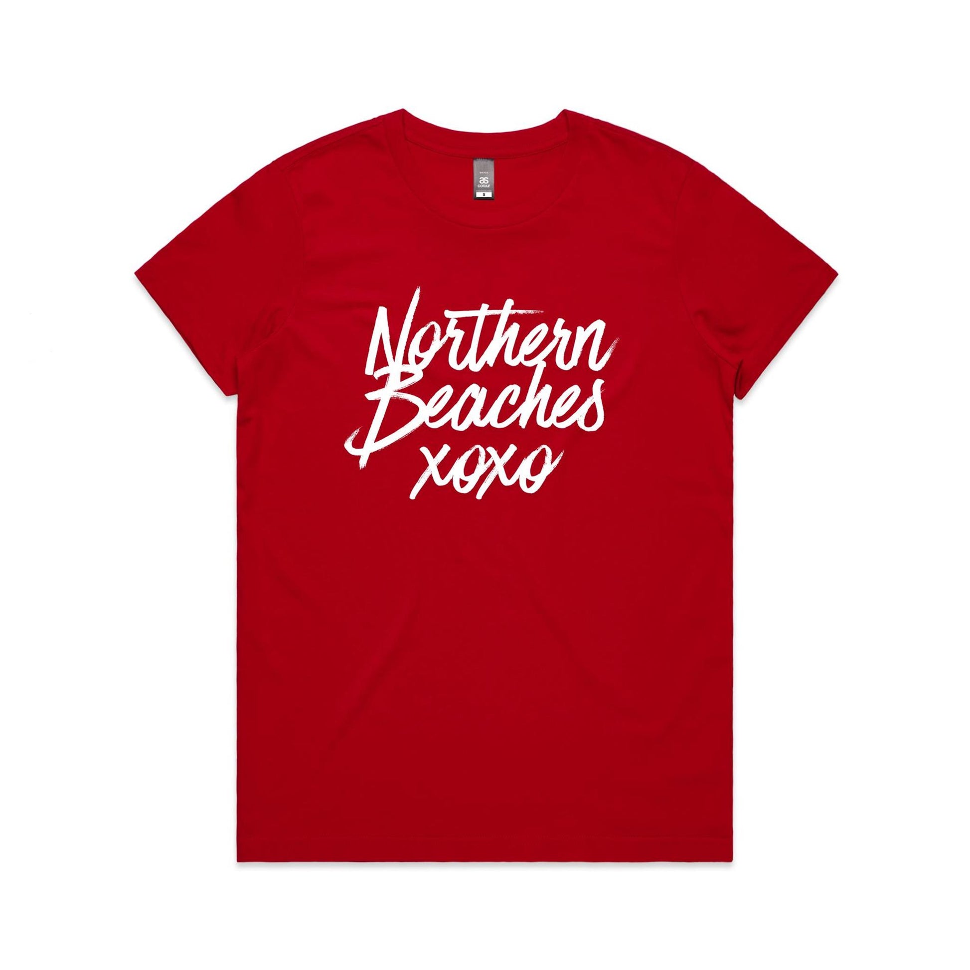 Lost Manly custom logo Northern Beaches xoxo edition AS Colour Women's Maple Tee - Lost Manly Shop