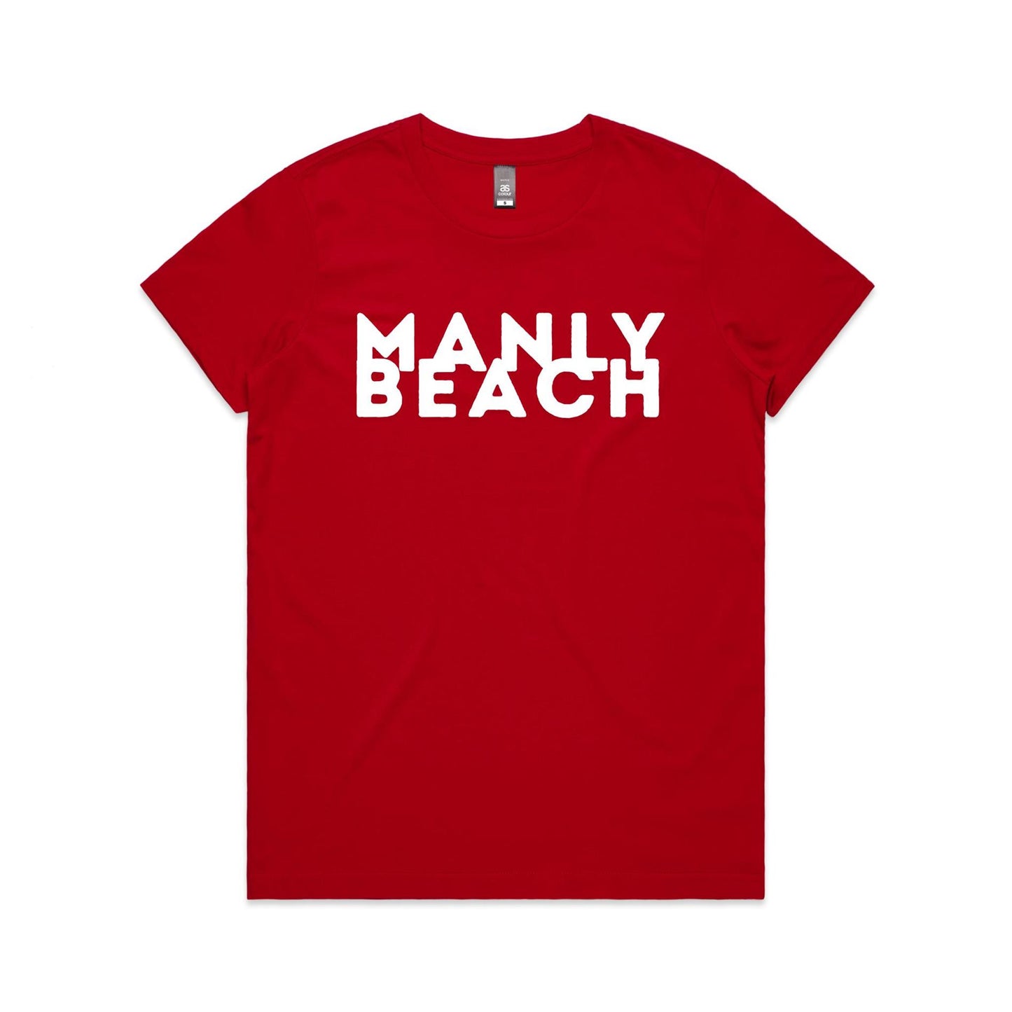 Lost Manly custom logo Manly Beach edition AS Colour Women's Maple Tee - Lost Manly Shop
