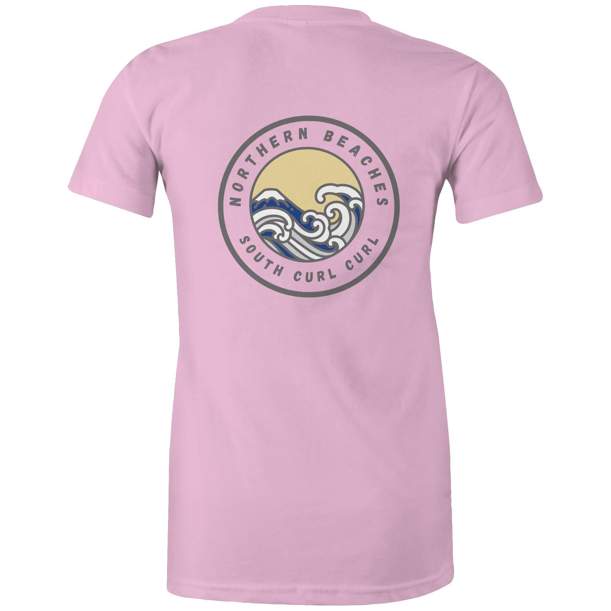 AS Colour - Women's Maple Tee South Curl Curl logo on change logo with our personalisation option - Lost Manly Shop