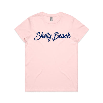 Lost Manly Custom Shelly Beach Logo Edition AS Colour Women's Maple Tee - Lost Manly Shop