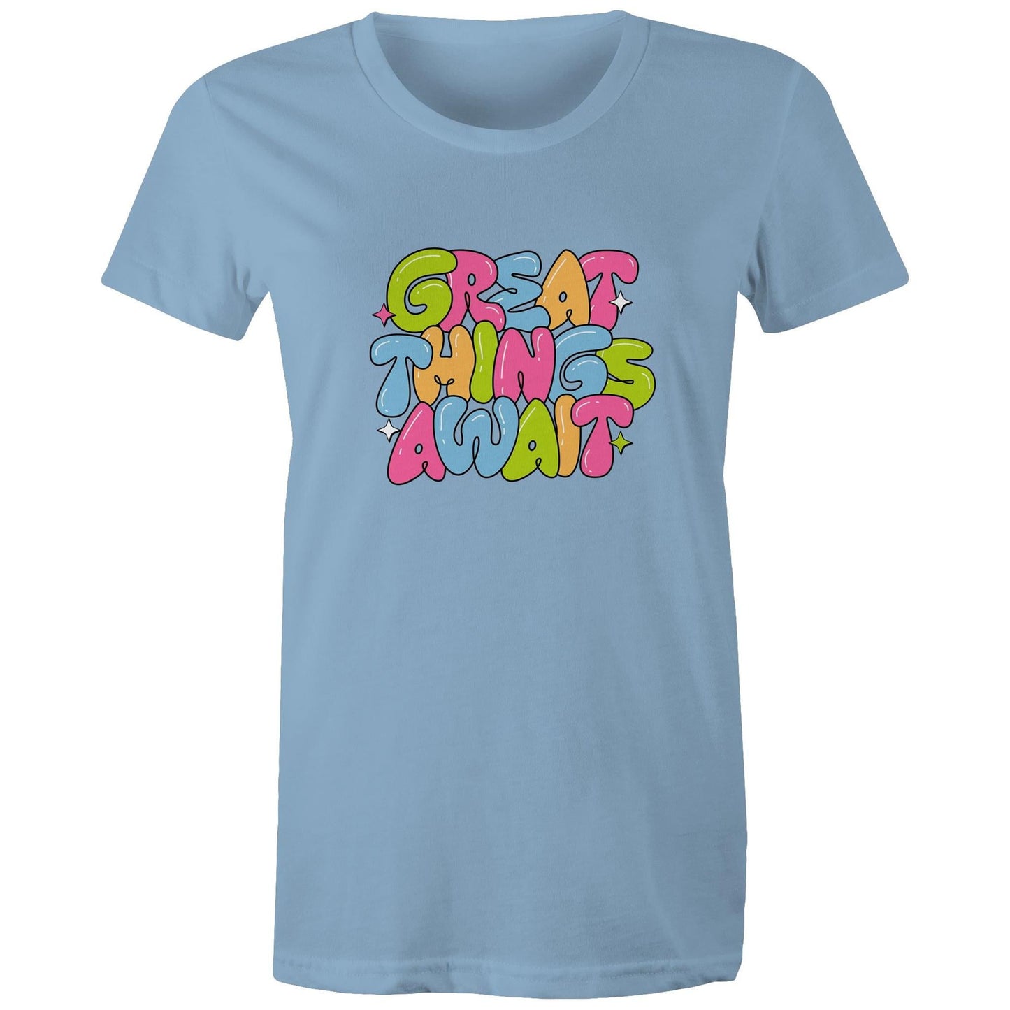 Women's Maple Tee Great Things Await 