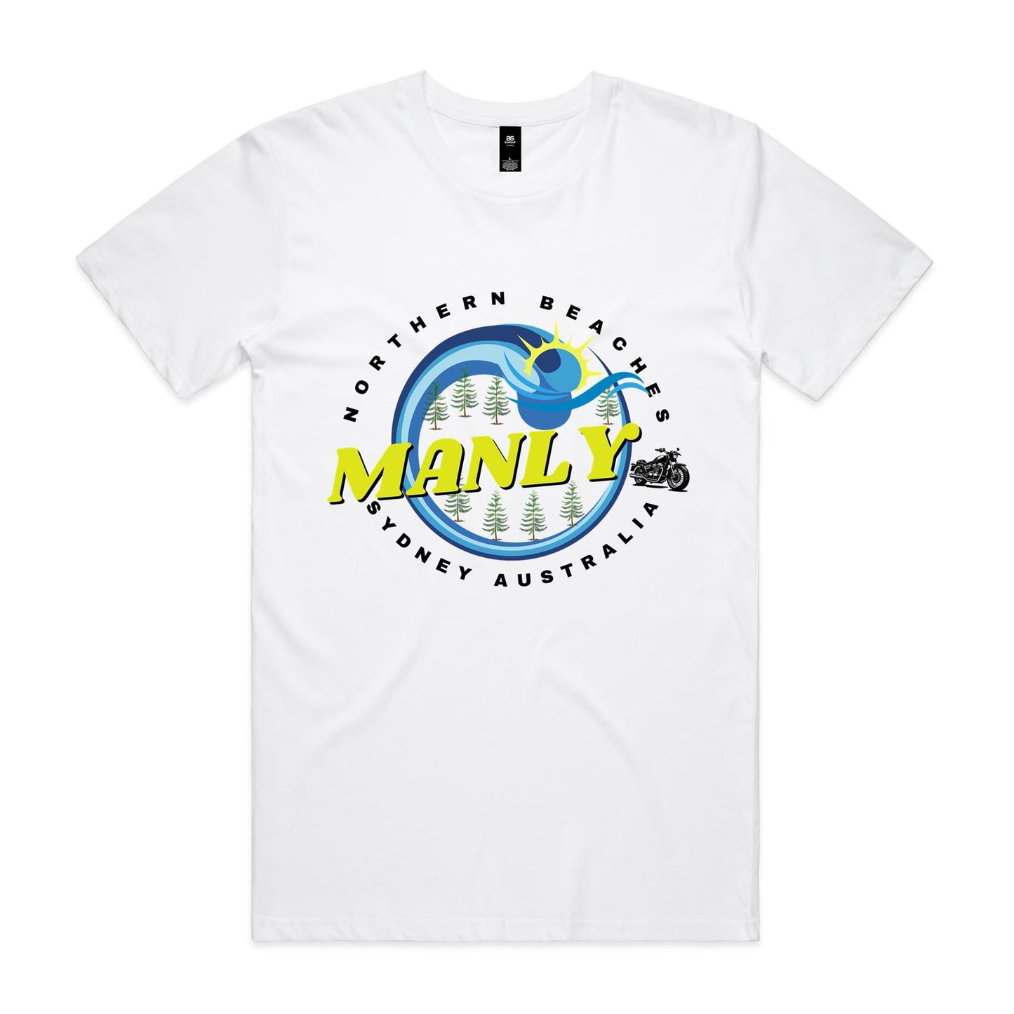 Lost Manly custom logo The Manly Barry AS Colour Staple Tee - Lost Manly Shop
