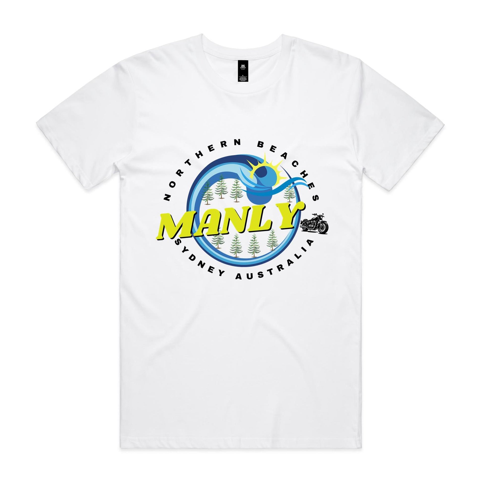 Lost Manly custom logo The Manly Barry AS Colour Staple Tee - Lost Manly Shop
