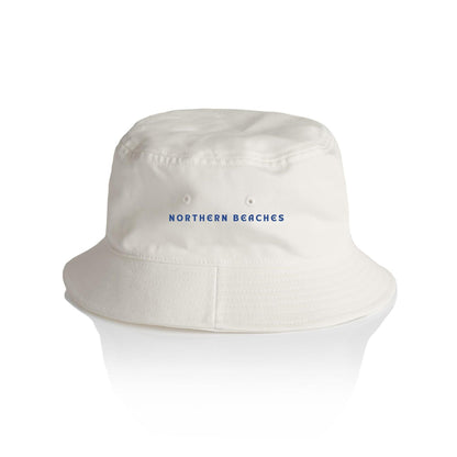 AS Colour Bucket Hat Northern Beaches custom logo Navy Font 