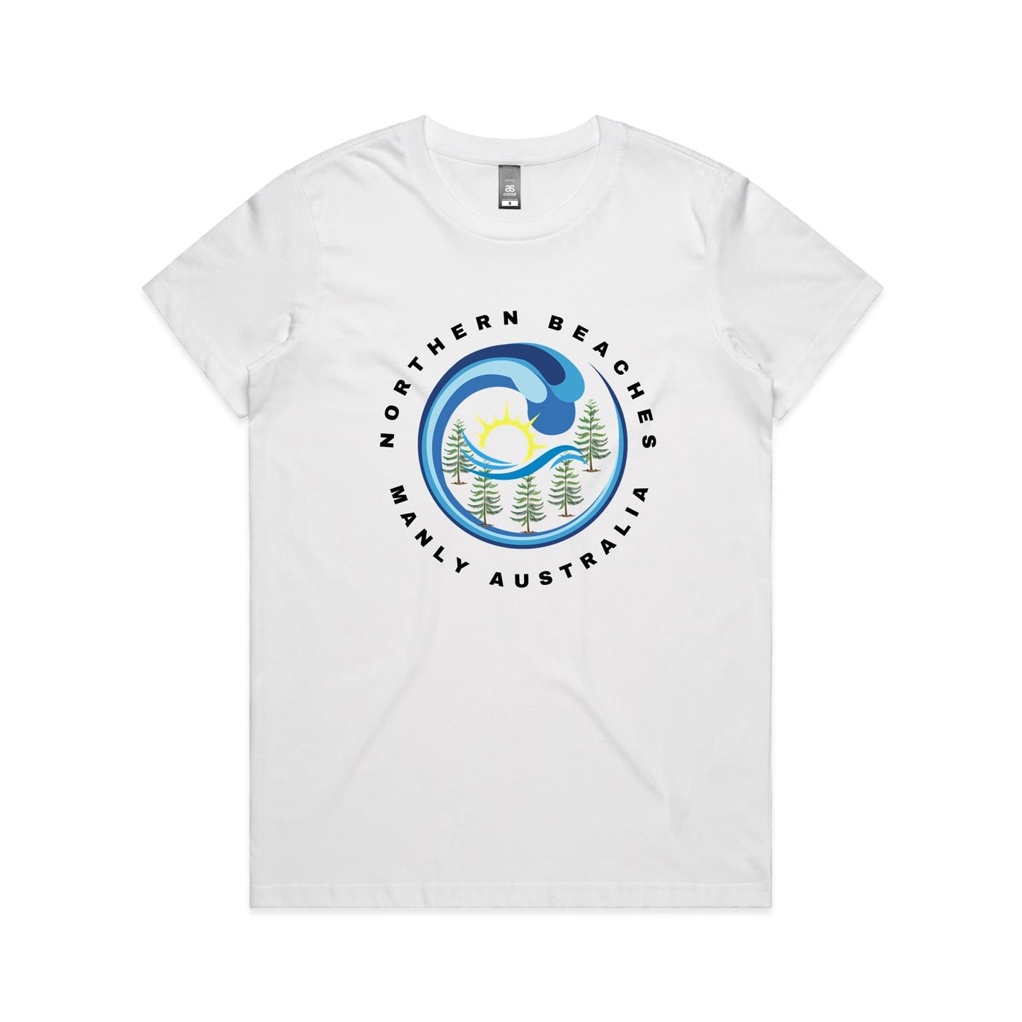 Lost Manly Custom Logo Northern Beaches Manly Australia Edition AS Colour Women's Maple Tee - Lost Manly Shop