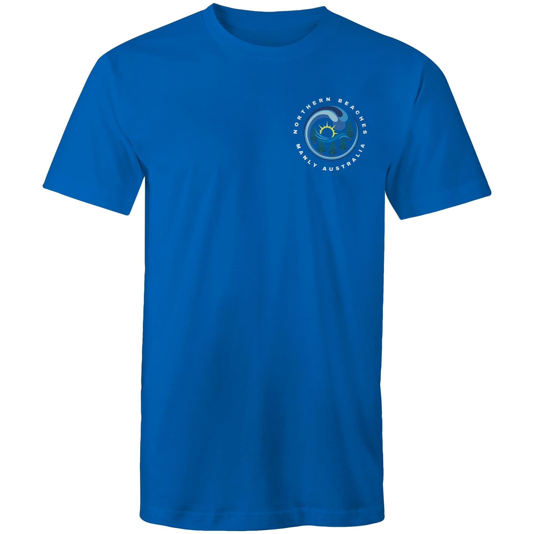 Northern Beaches Manly Australia small white font logo on Cotton T-Shirt Ogo Merch
