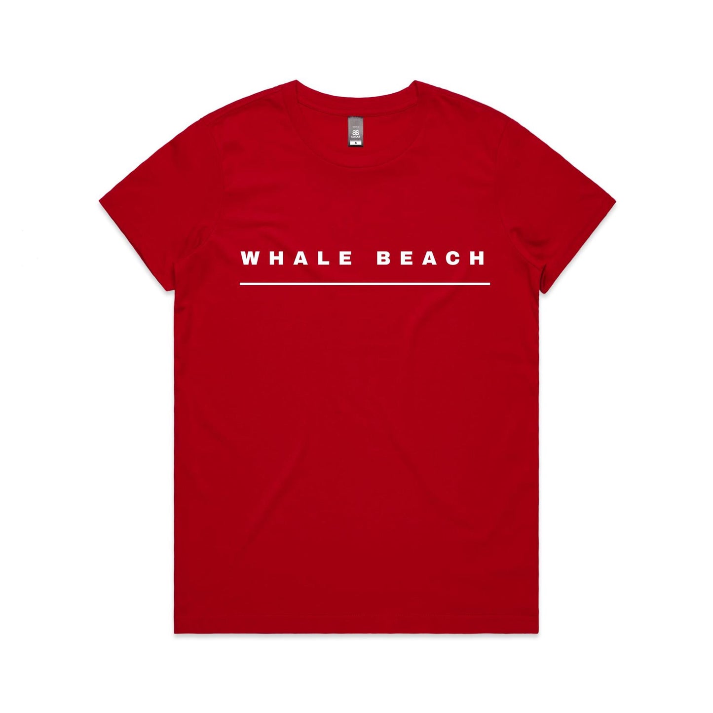 Lost Manly custom logo Whale Beach edition AS Colour Women's Maple Tee - Lost Manly Shop