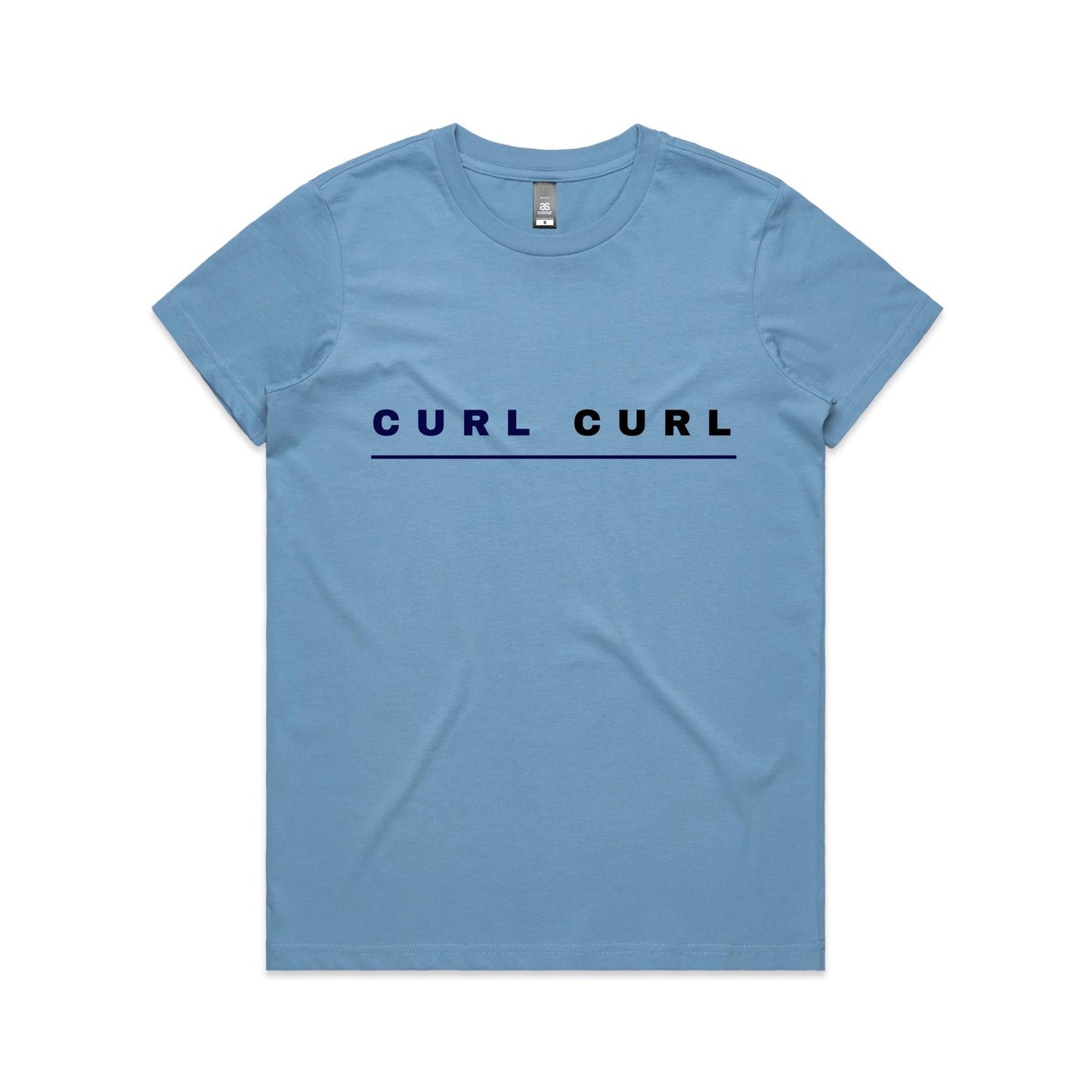 Lost Manly custom logo Curl Curl edition AS Colour Women's Maple Tee - Lost Manly Shop