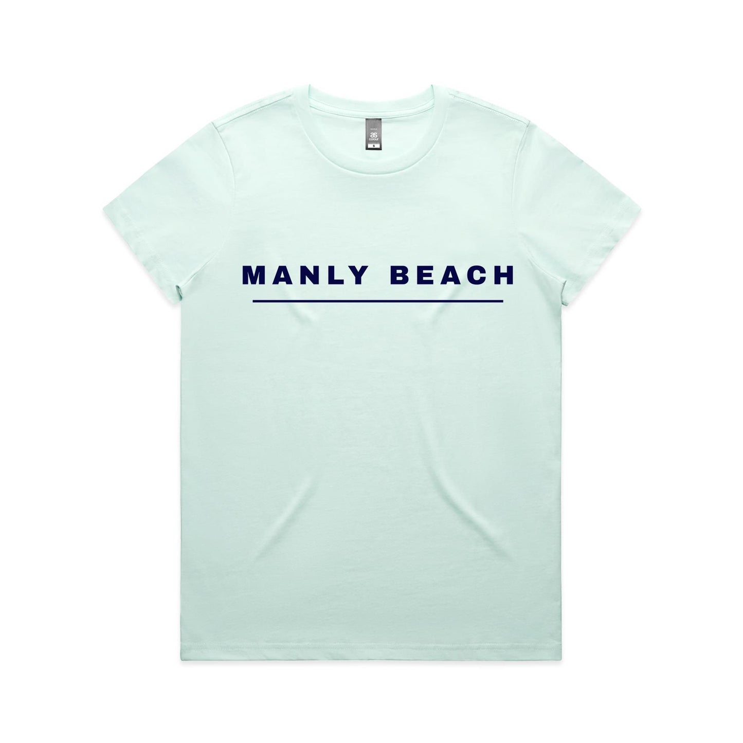 Lost Manly custom logo Manly Beach edition AS Colour Women's Maple Tee - Lost Manly Shop