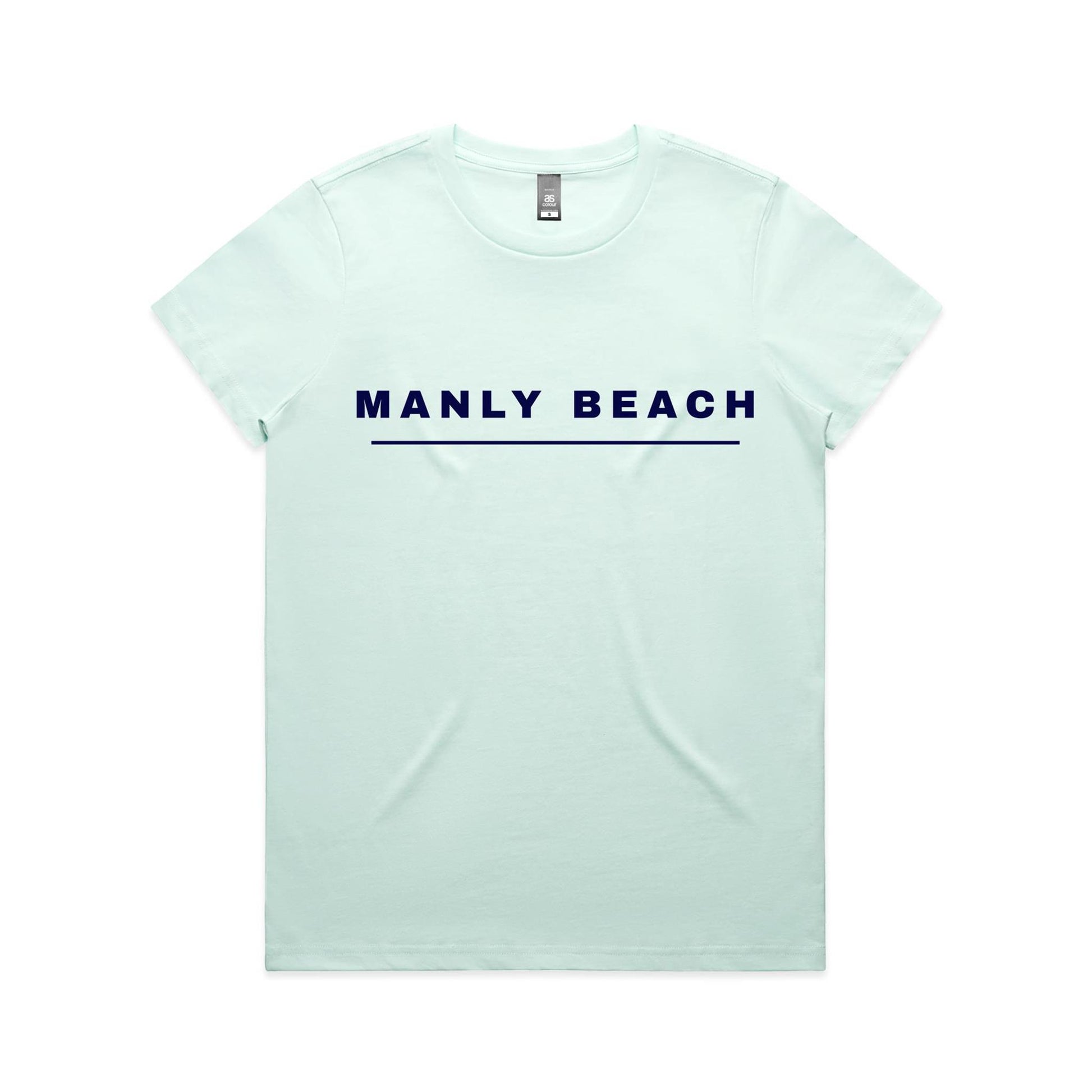 Lost Manly custom logo Manly Beach edition AS Colour Women's Maple Tee - Lost Manly Shop