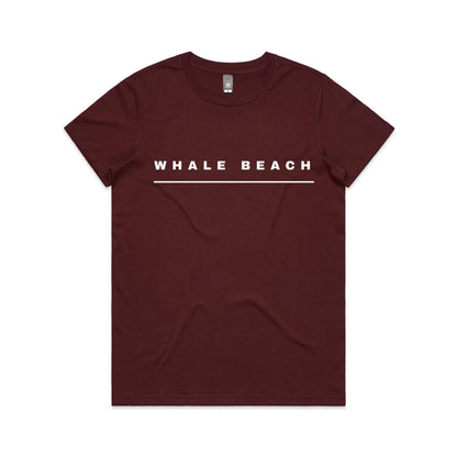 Lost Manly custom logo Whale Beach edition AS Colour Women's Maple Tee - Lost Manly Shop