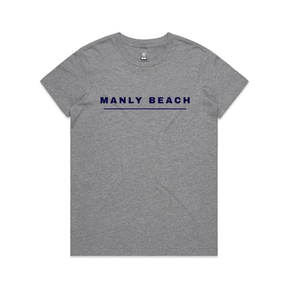 Lost Manly custom logo Manly Beach edition AS Colour Women's Maple Tee - Lost Manly Shop