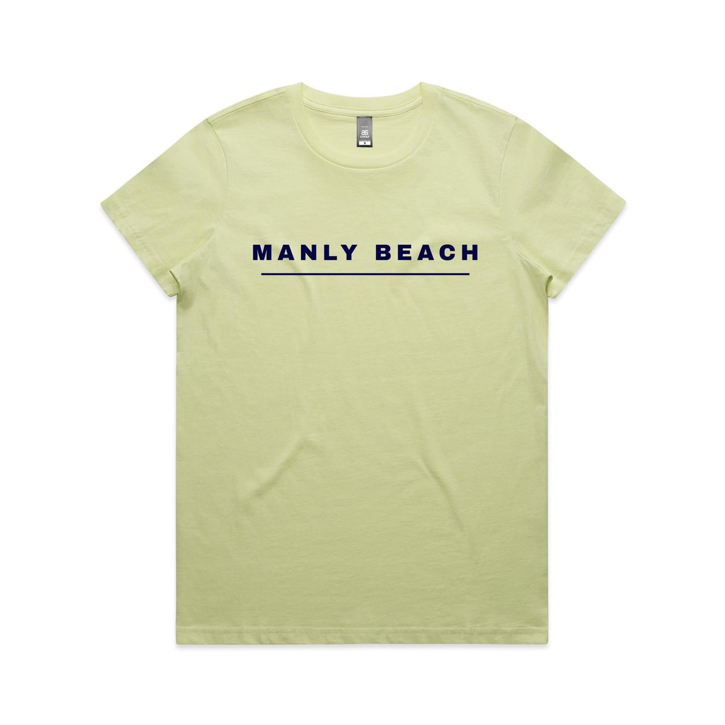 Lost Manly custom logo Manly Beach edition AS Colour Women's Maple Tee - Lost Manly Shop
