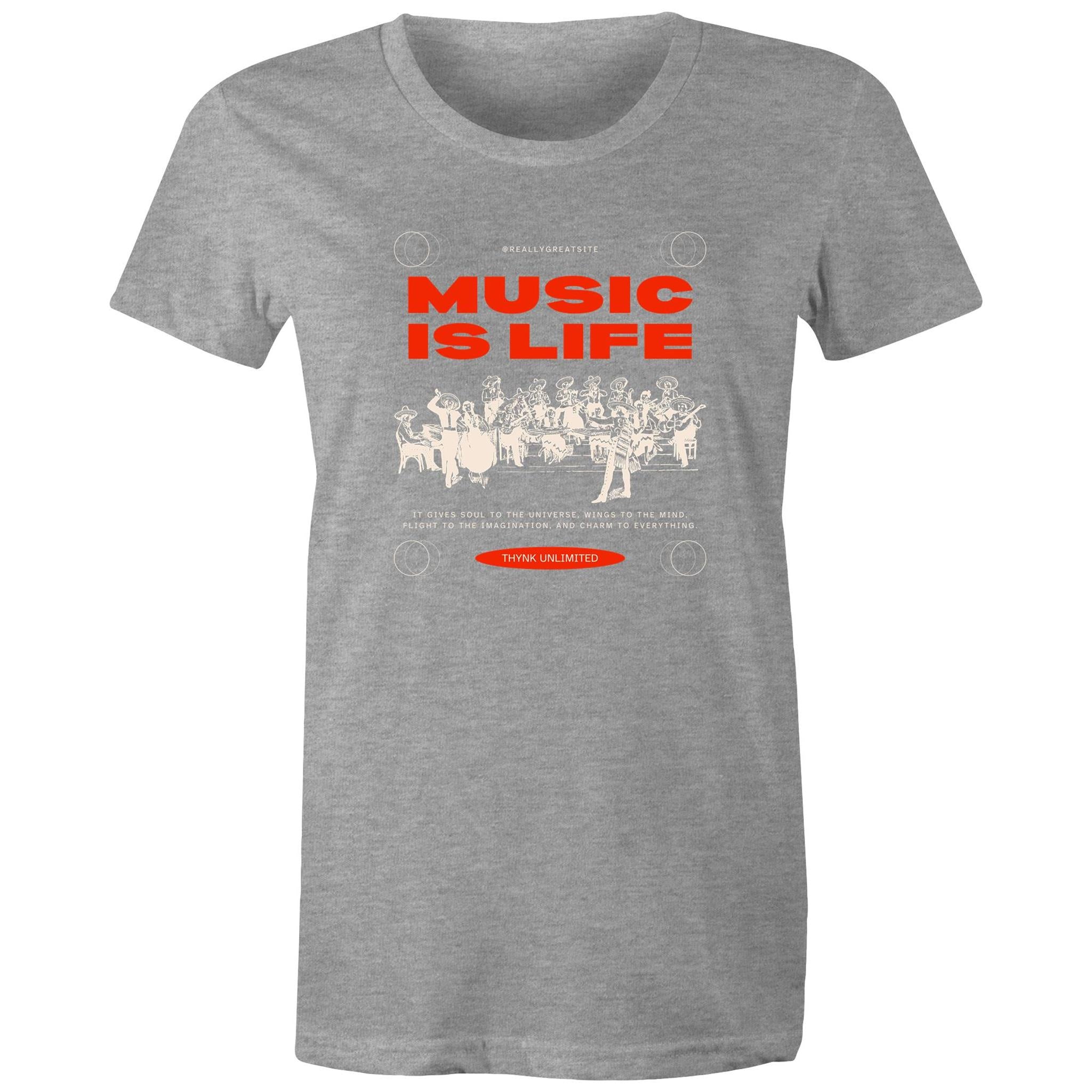 Women's Maple Tee Music is my Life 