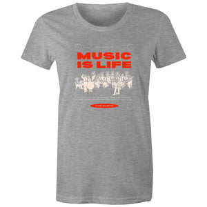 Women's Maple Tee Music is my Life 