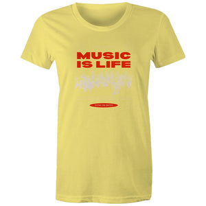 Women's Maple Tee Music is my Life 