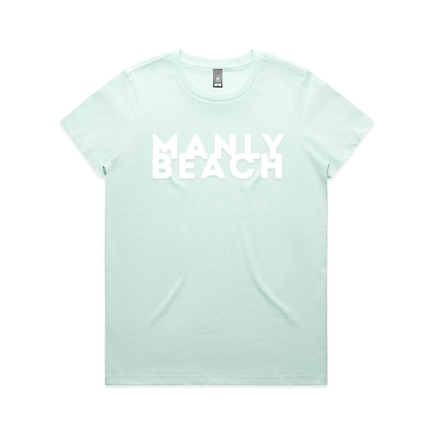 Lost Manly custom logo Manly Beach edition AS Colour Women's Maple Tee - Lost Manly Shop