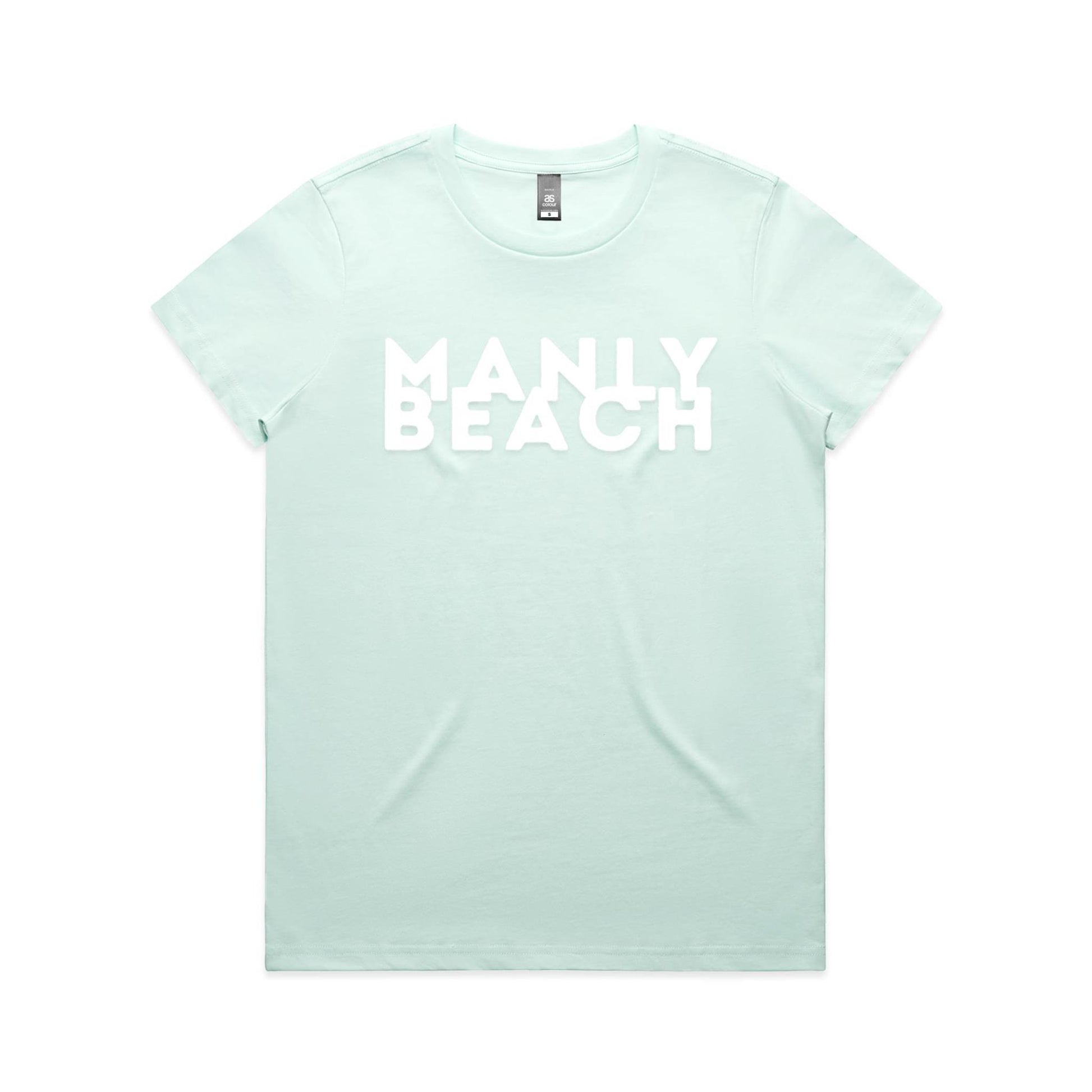 Lost Manly custom logo Manly Beach edition AS Colour Women's Maple Tee - Lost Manly Shop